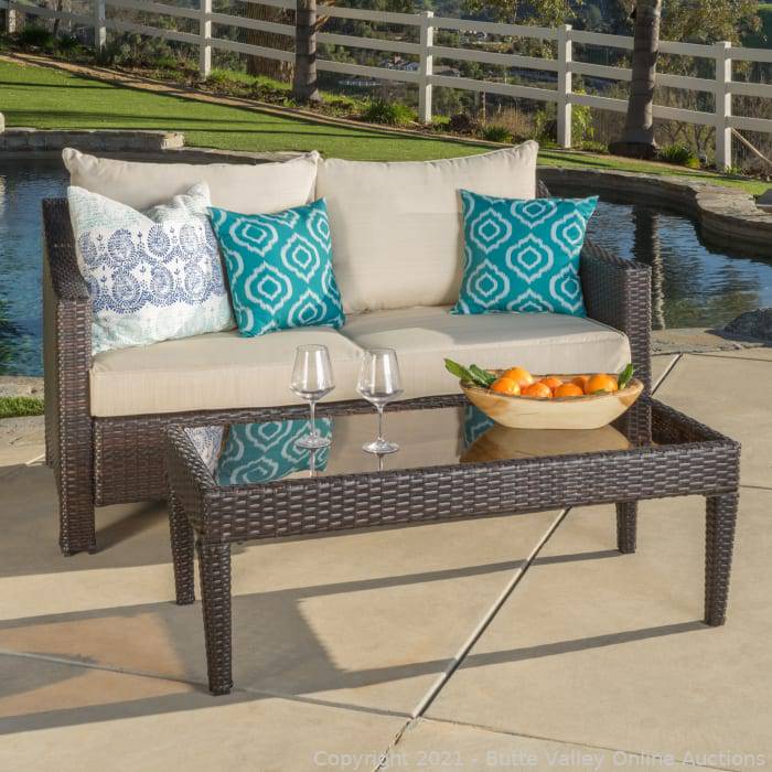 fernlake steel wicker loveseat